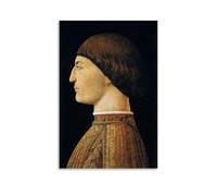 YiQuSoft Póster de Piero Della Francesca Retrato de Sigismondo Pandolfo Malatesta (c. 1451), lienzo para regalo, sala de estar, decoración de dormitorio, obras de arte sin marco, 30 x 45 cm