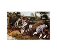 YiQuSoft Póster de Pieter Bruegel The Elder The Blind Leading The Blind 1568 con impresión estética para habitación, lienzo moderno para decoración de dormitorio, sin marco, 40 x 60 cm