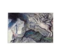 YiQuSoft Póster de William Blake William Blake con imagen del Minotauro para ilustrar el Infierno, lienzo para regalo, sala de estar, decoración de dormitorio, obras de arte sin marco, 60 x 90 cm