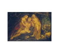 YiQuSoft William Blake Lot And His Daughters, Huntington Library, C. 1800 Póster estético para habitación, pintura de pared, lienzo moderno para decoración de dormitorio, estilo sin marco, 20 x 30 cm