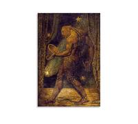 YiQuSoft William Blake - Póster de El fantasma de una pulga para colgar en la pared, para dormitorio, decoración del hogar, lienzo sin marco, 40 x 60 cm