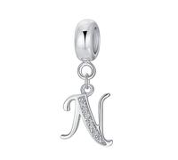 YiRong Jewelry Charm de plata de ley 925 con letras del alfabeto, compatible con pulseras Pandora