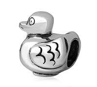 YiRong Jewelry Pato de la Suerte Plata de Ley 925 Pandora Charm