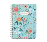 YIRUIDD Spiral Notebook College Ruled 160 Pages with Pockets, A5 Lined Journal for Women, Twin Wire Binding Notebook for Office Home School Supplies