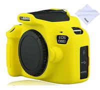 Yisau Canon EOS 1300D - Carcasa para cámara digital Canon EOS 1300D Rebel T6 (incluye gamuza de microfibra), color amarillo
