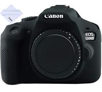 Yisau - Carcasa para cámara Canon EOS Rebel T6 (goma de silicona), color negro