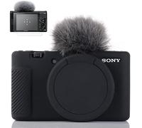 Yisau Funda para cámara Sony ZV-1, Sony ZV1, funda para cámara digital antiarañazos, ajuste delgado, funda suave para cámara DSLR con protector de pantalla ZV1 (negro)