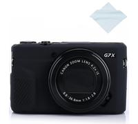 Yisau G7X / G7X Mark II - Funda de silicona para cámara Canon PowerShot G7X/G7X Mark II con gamuza de microfibra, color negro