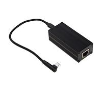 Yisawroy Convertidor adaptador PoE a tipo C POE a 5V 9V Tarjeta Ethernet adaptativa con 10/100Mbps de banda ancha PD3.0 de carga PoE a tipo C Adaptador Convertidor POE a 5V/9v UsbC con Ethernet