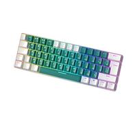 Yisawroy T60 Teclado mecánico ruso para juegos de 62 teclas Teclado de Rusia con cable Tipo-C 18 Tipos RGB Modos retroiluminados Tipo-C con cable