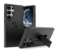 Yiscase Funda compatible con Samsung Galaxy S24 Ultra, resistente a los golpes, carcasa con soporte, soporte de anillo de doble capa, policarbonato duro + TPU, funda protectora de grado militar, color