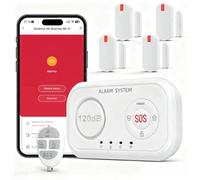 YISEELE Alarmas para casa : Alarma casa inalámbrica con Central 120dB - Botón Emergencia Ancianos y sin cuotas -Protege a tu Familia y Bienes Cuando no estés en casa- Compatible con Alexa & Google