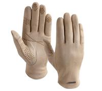 YISENJEE Cycling Gloves Men Guantes De Ciclismo De Ante, Resistentes Al Viento, Cálidos Y Antideslizantes Para Pantallas Táctiles, Para Hombre Y Mujer, Otoño E Invierno, Beige Para Mujer