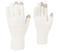 YISENJEE De Guantes De Invierno De Punto Para Mujer Guantes De Felpa Cálidos De Punto Cepillado Jacquard De Doble Cara Extendidos Para Pantalla Táctil De Invierno Para Mujer - Blanco