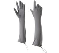 YISENJEE Guantes De Protección Solar Estilo Elástico Largo Protección UV Pantalla Táctil Antideslizante Protección Solar Mejorada Gris Oscuro