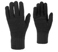 YISENJEE Guantes De Punto Guantes De Felpa Cálidos De Punto Cepillado Jacquard De Doble Cara Extendidos Para Pantalla Táctil De Invierno Para Mujer - Negro