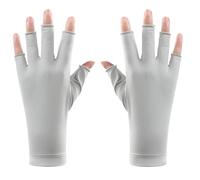 YISENJEE Women UV Sun Protection Gloves Protector Solar Ligero Cómodo Y Del Tamaño De Un Dedo Para Conducir Y Montar En Bicicleta Gris