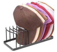 YiSeyruo Organizador de sombreros, soporte para sombreros que ahorra espacio con capacidad para 10 gorras, estante de metal de alta calidad para exhibición y organizador de gorras de béisbol, color