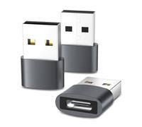 YISH Adaptador USB a Tipo C (3 Pack):USBC Hembra a USBA Macho Convertidor 100W Carga Rápida 480Mbps Tipo C a A Adaptador para Cargador USB Computadora Portátil Tableta Teléfono Inteligente Auriculares