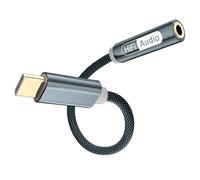 YISH Adaptador USB C a Jack 3.5 mm：Adaptador Auriculares USB Tipo C to Jack Audio para DAC Chip Compatible con iPhone 17 16 15 Pro Max Plus Samsung Galaxy S26 S25 S24 S23 MacBook iPad Pro Google Pixel