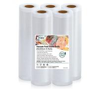 YISH Bolsas Vacio Alimentos Rollos Envasadora Al Vacio：Bolsas Envasar Al Vacio Alimentos Para Envasadora Al Vacío, Sous Vide Cocina Bolsas Para Envasar Al Vacio 5 Rollos 28x300cm