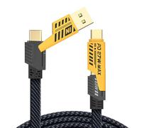 YISH Cable de carga multiUSB 4 en 1: [1,8 M], cable universal de carga rápida de nailon USB C con USB A/USB C a 65 W tipo C + cable de datos PD 3.0 de 27 W