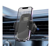 YISH Soporte Movil Coche：360° Suporte Telemovel Carro, Porta Movil Coche [Gancho Mejorado y Silicona] Sujeta Moviles para Coche, Sujeción Movil Coche con iPhone, Samsung, Google, Sony y Más (Negro)