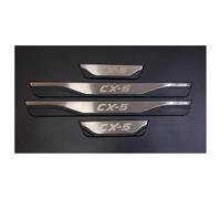 yishao 4 Piezas Acero Inoxidable Protector Umbral Puerta Coche para Mazda CX5 2017-2023, Antideslizante Antiarañazos Decoración Accesorios,Bla-CK