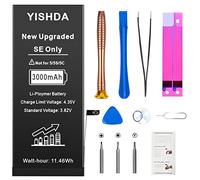 YISHDA Batería de 3000 mAh para iPhone SE, batería de repuesto mejorada para iPhone SE 2016 de 1ª generación (A1662/A1723/A1724) con kits de herramientas de reparación profesionales