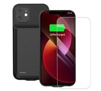 YISHDA Funda con batería para iPhone 13/14/13 Pro, 13800 mAh, batería recargable portátil, compatible con iPhone 13/14/13 Pro con protector de pantalla, color negro