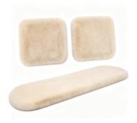 YISHUAXX Cojín Asiento Plush Suave 3 Piezas para Hyundai i30 2017-2022 | Relleno terciopelo 3cm para confort nube. Cálido invierno, asiento calefactable compatible, clips, solo paño húmedo