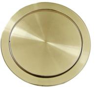 YISHUOYZBS Tapa de basura integrada para encimera, tapa de equilibrio con solapa, cubo de basura de acero inoxidable con ojales, tapa empotrada, titanio dorado