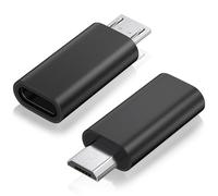 Yisica Adaptador micro USB a USB C, paquete de 2 unidades tipo C hembra a micro B macho, transferencia de datos QC 3.0, compatible con PS4 Xbox Game Controller Spaker Driving Recorder Huawei Play