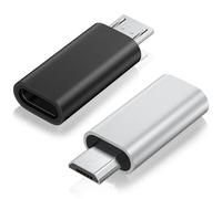 Yisica Adaptador micro USB a USB C, paquete de 2 unidades tipo C hembra a micro B macho, transferencia de datos QC 3.0, compatible con PS4 Xbox Game Controller Spaker Driving Recorder Huawei Play
