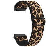 Yisica Correa Compatible con Garmin Forerunner 245/245 Music/Forerunner 55 165/Vivoactive 5/3/Venu Sq/Venu 2 Plus/Venu Sq 2/Venu, 20mm Pulsera Elástica (Leopardo)