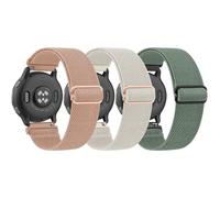 Yisica Paquete Solo Loo Elatic Bad para Garmi Veu SQVivoactive 53 Wome Me, 20 mm, suave, elástico, Nylo Sort Stra Bad para Garmi Veu 2 PluForeruer 24555158