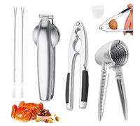YISKY 2 Pcs Cascanueces+Alicate Castaña, Abridor Castañas, Alicate para Nuez, Alicates Castañas, Cascanueces Inoxidable, Cortador Castañas, Chestnut Cutter Opener, para Castañas, Nueces, Avellanas
