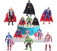 YISKY Avengers Figuras, 6 Piezas Figuras de acción de héroe, Avengers muñecas, Avengers Decoración de Tartas, Superhéroes Cake Decoración, Marvel Cake Topper, para Niños y Fiestas de Cumpleaños