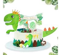 YISKY Dinosaurio Cupcake Decoración, Decoración para Tartas, Suministros de Fiesta de Dinosaurios, Adecuada para Fiestas Infantiles, Cumpleaños, Baby Bhower, Aniversarios etc