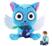 YISKY Fairy Tail Muñeco de Peluche, Gato de Dibujos Animados de Anime, Almohada de 26 cm, Regalos para Niños y Niñas