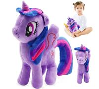 YISKY Poni Peluche Juguete Muñeco, 20 cm Peluche Animados Poni, Peluche Pequeño Poni, Poni Muñeco Plush, Plush Poni Juguete, Peluche Poni ArcoíRis, para Niños Regalo de Cumpleaños (Violeta)