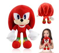 YISKY Sonic Peluche, 30cm Juguete de Dibujos Animados, Muñeco The Hedgehog Plushie, Knuckles, Animales de Peluche para Niños Niñas Cumpleaños, Rojo