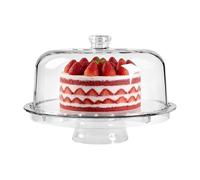 YISSALE Clear Cake Stand with Dome Lid, Multifunctional Serving Tray & Platter, Transparent Cake Dome for Wedding, Party & Christmas