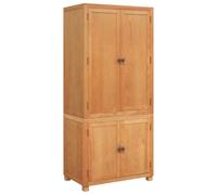 Yisssmeng Armario de almacenamiento con puertas marrón 80 x 50 x 180 cm | Juego de muebles de 4 puertas con bisagras y protección antivuelco para salón y dormitorio, capacidad de carga de 120 kg.