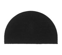 Yisssmeng Felpudo negro 50 x 80 cm fibra de coco semicircular | Alfombrilla de entrada resistente con base antideslizante de PVC para escaleras, porche, jardín y pasillo