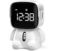 YISSVIC Despertador Infantil Despertador Digital 2 Grupos de Alarmas Reloj Despertador con Función de Repetición, Temporizador, 12/24 Horas, Recargable para Infantil Adulto- Forma de Astronauta