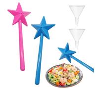 Yistoi 2 Piezas Saleros de Cocina, Salero Varita Magica, Salero con Varita Mágica de Estrella, Star Wand Seasoning Bottle for Table Decorations for Kitchen, Holiday Gatherings, Picnic Camping