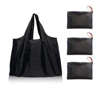 Yistoi 4 piezas Bolsa de la compra plegable, bolsa de tela reutilizable, bolsa de la compra grande y fácil de transportar: con mayor capacidad, ideal para ir de compras y muchas otras situaciones