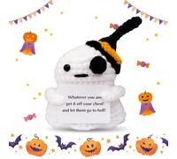 Yistoi Creativa lana para tejer patatas positivas,Mini felpa de punto divertido patatas divertidas, regalos de Pascua, regalo de Halloween Mini divertido apoyo emocional lindo de punto (C)