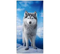 YISUMEI Husky - Toallas de playa para adultos, extragrandes, 180 x 90 cm, microfibra de secado rápido, para viajes, natación, camping, deportes